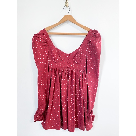 ASOS Design Pink Cotton Polka Dot Babydoll Mini Dress Sz 0 - Picture 3 of 13